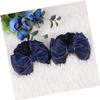 LALAFINA 2pcs Bowknot Hair Golden Trim for Professional and Daily Use Elegant Hair Bun Net for and Dance view 3