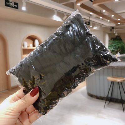 100 pieces of Korean version of simple matching student adult seamless high elastic rubber band hair accessories head rope scrunchie GB-JX002 (black)