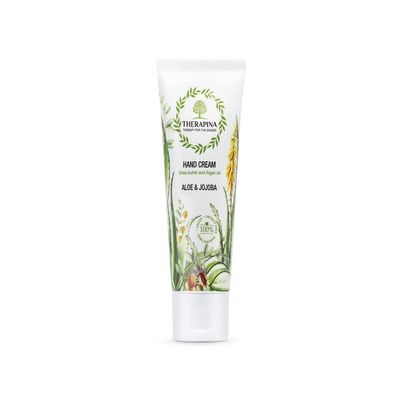 THERAPINA Aromatherapy Hand Cream for Dry Skin  Shea Butter Hand Cream for Women and Men with an Awakening, Long-Lasting Aloe and Jojoba Scent  Vegan Hand Cream Lotion for Dry Skin, 3 Oz.