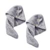 Zerodeko 2pcs Thick Hair Drying Wrap Towel Button Design Quick Drying Hair Hat for Women Soft Bathing Cap for Home Travel Use view 1