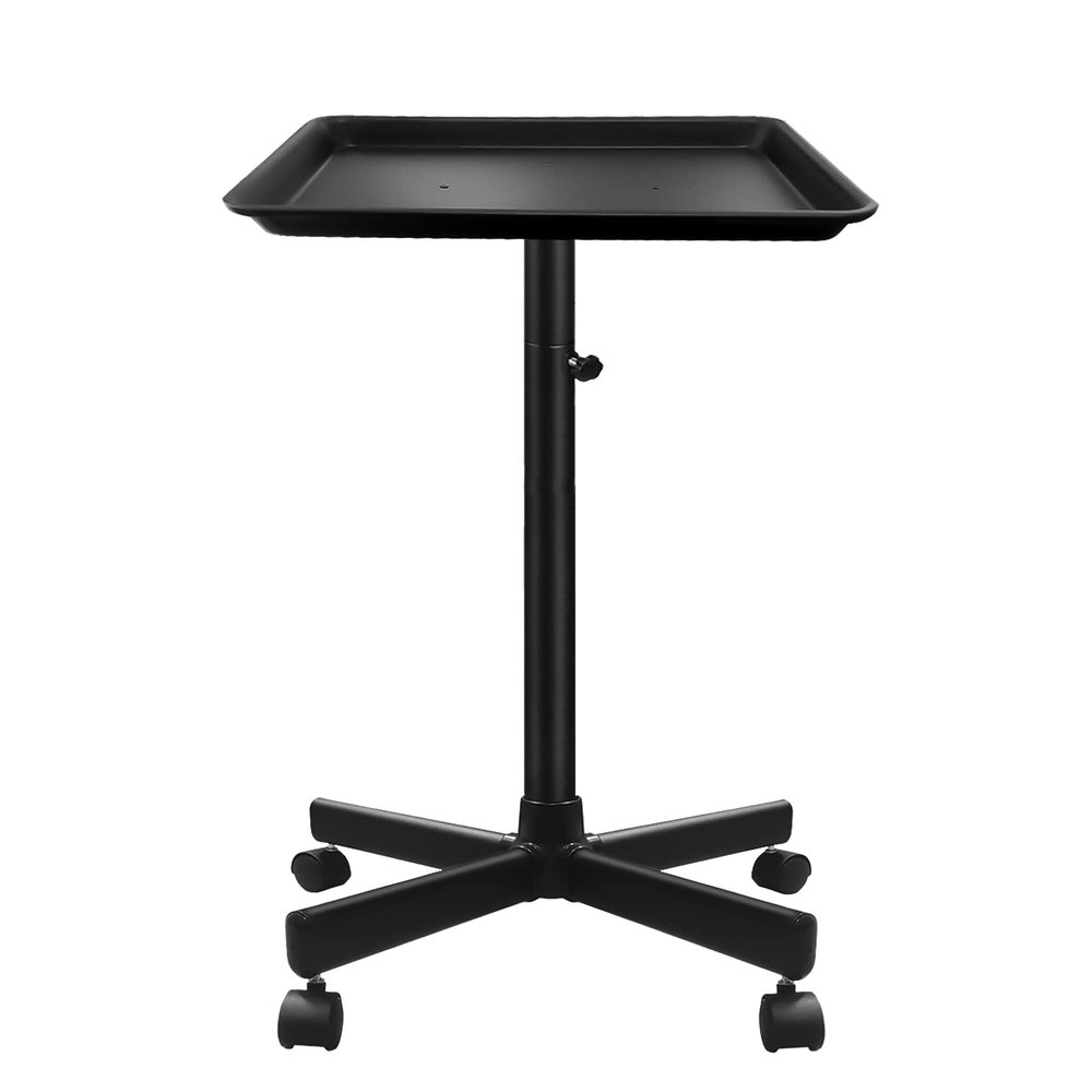 Salon Tray, Metal Feet Salon Rolling Tray Cart, Salon Color Tray, Tattoo Tray with Wheels, Instrument Tray for Salon&Spa Use Black