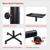 Salon Tray, Metal Feet Salon Rolling Tray Cart, Salon Color Tray, Tattoo Tray with Wheels, Instrument Tray for Salon&Spa Use Black view 4