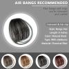 2PCS Clip in Bangs Real Human Hair,Fake Bangs Hair Clip on Bangs for Women,Curved Wispy Bangs with Temples Hairpieces,Bangs Clip in Hair Extensions Air Fringe for Girls Daily Wear - Natural Black view 2