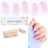 ALICE & BELLA Valentine's Day Semi-Cured Gel Nail Strips -20 PCS Shimmering Glazed Pink Gel Stickers, Use with UV Light Lamp, Salon Quality Manicure Nails Wraps (Glazed Rose) view 1