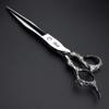 7/7.5/8/9 inch Scissors in dragon shape, purple, with gemstones, Japanese, 440C. (7.5 inch flat) view 4