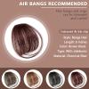 2PCS Clip in Bangs Real Human Hair,Fake Bangs Hair Clip on Bangs for Women,Curved Wispy Bangs with Temples Hairpieces,Bangs Clip in Hair Extensions Air Fringe for Girls Daily Wear - Dark Brown view 2