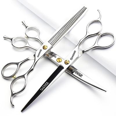7/8 inch Haircut Scissors Hair Salon Styling Cut Hair Tools Thin Hairdresser Hair Special Tools (7-inch 3pc-B)