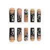 FRUJCDKI 24 Pcs Press on Nails Long Fake Nails Acrylic Ballet French White Illuminate Butterfly adhesive tape on Nails Design Nails for Women and Girls (Aliens) view 4