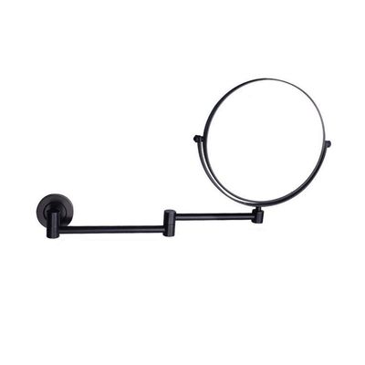 8 Inch Wall Mounted Makeup Mirrors Magnifying Extend Sturdy Adjustable Shaving Cosmetic Mirror Bathroom Vanity Mirrors(Gold 3X) (Black 5X)