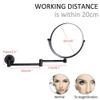 8 Inch Wall Mounted Makeup Mirrors Magnifying Extend Sturdy Adjustable Shaving Cosmetic Mirror Bathroom Vanity Mirrors(Gold 3X) (Black 5X) view 4