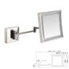 3X Wall Mounted Makeup Mirror for Bathroom,360 Degree Swivel Rotation with Distortion Free View view 3