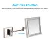 3X Wall Mounted Makeup Mirror for Bathroom,360 Degree Swivel Rotation with Distortion Free View view 4