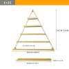 LXSEHN Metal Wall Mounted Nail Polish Rack, 6 Sets Triangular Cosmetic Display Racks, Essential Oil Bottles Shelf Organizer, Gold Storage Lipstick Perfume Holder for Spa Nail Salon Shop Home view 2