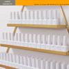 LXSEHN Metal Wall Mounted Nail Polish Rack, 6 Sets Triangular Cosmetic Display Racks, Essential Oil Bottles Shelf Organizer, Gold Storage Lipstick Perfume Holder for Spa Nail Salon Shop Home view 4