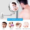 8" Wall Mounted Makeup Mirror 10x Wall Makeup Vanity Mirror Double Sided,Shaving Makeup view 4