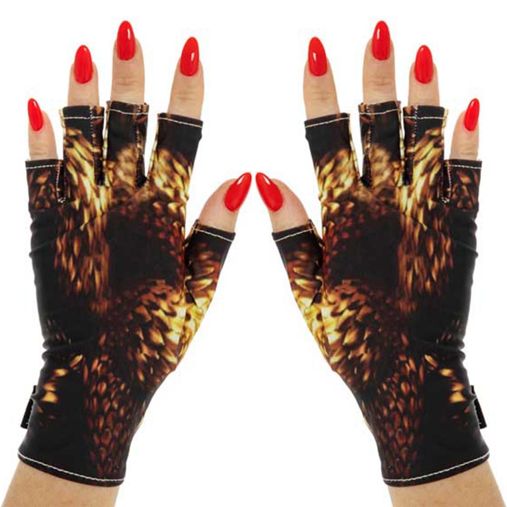 ManiGlovz - The ORIGINAL UPF 50+ UV Light Protective Nail Gloves | Gel Manicure and Anti UV Fingerless Gloves for Women | Can be Used as Sun Protection Gloves for Driving | The Blaze