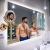 8 Inch Wall Mounted Makeup Mirror Lighted,Swivel Extendable Vanity Mirror On/Off Button,for Bathroom Chrome Finished(Antiquecopper 3X) (Antiquecopper 3X) view 4