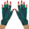 ManiGlovz - The ORIGINAL UPF 50+ UV Light Protective Nail Gloves | Gel Manicure and Anti UV Fingerless Gloves for Women | Can be Used as Sun Protection Gloves for Driving | Regal Peacock view 1