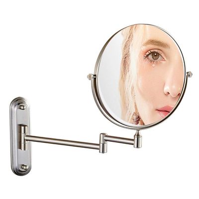 6/8-Inch Wall Mounted Makeup Mirror,Two-Sided Swivel Wall Mount Mirror,3/5/7/10x Magnification,360 Degree Swivel(8in 10x) (8in 10x)