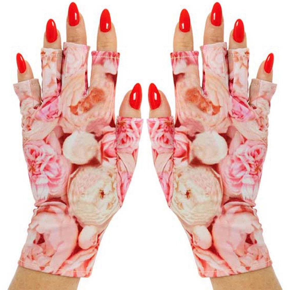 ManiGlovz - The ORIGINAL UPF 50+ UV Light Protective Nail Gloves | Gel Manicure and Anti UV Fingerless Gloves for Women | Can be Used as Sun Protection Gloves for Driving | Jour De Fleur