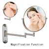 6/8-Inch Wall Mounted Makeup Mirror,Two-Sided Swivel Wall Mount Mirror,3/5/7/10x Magnification,360 Degree Swivel(8in 10x) (6in 3X) view 2