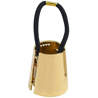 LALAFINA Gold Ponytail Holder Hair Cuff Metal Hair Tie Elastic Bands for Women Girls Stylish Accessories
