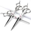 Professional Japanese Hair Scissors - 440C Stainless Steel/Rose Razor (7-inch, 4pc Set) view 3