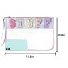 DYSHAYEN Chenille Letter Clear Zipper Pouch for Travel,Nylon Clear Cosmetic Bag,Makeup Travel Bag for Women Girls 11.8 Inches x 8.2 Inches (Colorful-Stuff) view 4