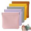 5PC Lambskin Pocket Cosmetic Bag Makeup Pouch for Women Mini Makeup Bag Travel Storage -Waterproof Portable Squeeze Top Self-closing view 1