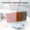 5PC Lambskin Pocket Cosmetic Bag Makeup Pouch for Women Mini Makeup Bag Travel Storage -Waterproof Portable Squeeze Top Self-closing view 2