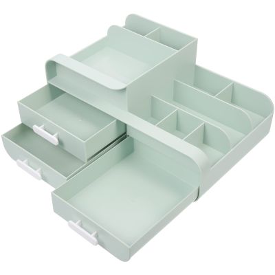 LIFKOME Jewelry Box Organizer Drawer Type Storage Desk Organizer Office Stationery Box Small
