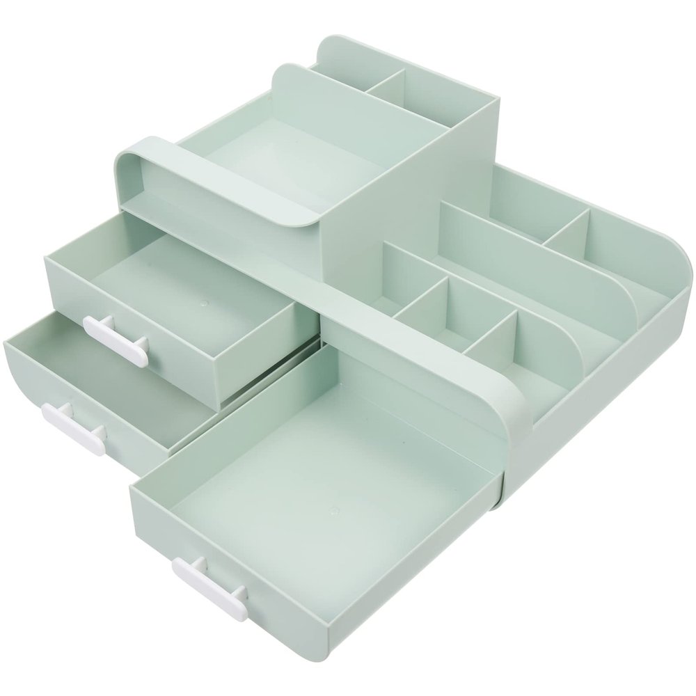 LIFKOME Jewelry Box Organizer Drawer Type Storage Desk Organizer Office Stationery Box Small
