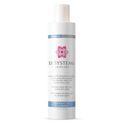 Rx Systems PF Reparative Facial Cleanser 8 oz, Repairs Skin, Clears Away Oil and Dirt Build Up, Prevents Acne and Clogged Pores