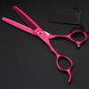 Hair Cutting Shears, 6.0 Inch Rose Red Left Hand Barber Professional Hairdressing Scissors Hair Scissors Cutting Straight Shears Thinning Scissors (Color : Thinning) view 1