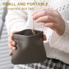 2023 Lambskin Pocket Cosmetic Bag Makeup Pouch for Women Mini Makeup Bag Travel Storage Small Makeup Bag-Waterproof Portable Squeeze Top No Zipper Self-closing for Cosmetics Headphones Jewelry view 3