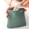 2023 Lambskin Pocket Cosmetic Bag Makeup Pouch for Women Mini Makeup Bag Travel Storage Small Makeup Bag-Waterproof Portable Squeeze Top No Zipper Self-closing for Cosmetics Headphones Jewelry view 4