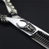 Hair Cutting Shears, 6 inch Hair Scissors Sheep Head Decorative Barber Thinning Shears Japan 440c Steel Hairdressing Scissors view 2