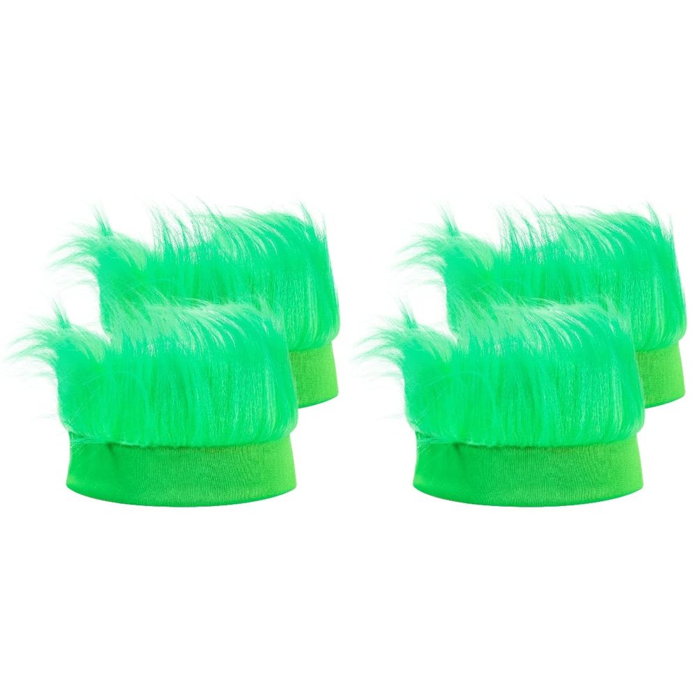 ABOOFAN 4Pcs Green Hairy Costume Headband Troll Hair Headband St Patricks Day Accessories