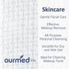 Ourmed Life Disposable Face Towel, 300 Count  Ultra Soft, Biodegradable Makeup Remover Wipes for Sensitive Skin, Clean Skincare Towels,Lint- free and Gentle Facial Towels for Daily UseEF Texture view 2