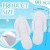 Mepase 90 Pairs Pedi Slippers Disposable Flip Flops Bulk Foam Spa Pedicure Slippers Sandals for Guests Women Men Foot Nail Salon Party Supplies Shower Hotel Favors(White) view 2