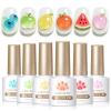Born Pretty Pastel Jelly Gel Polish Blue Green Yellow Pink Red Translucent view 2