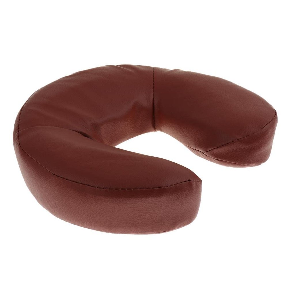 Massage Table Cradle Pillow insserts, PU Leather and Foam Inserted, for Beauty Salon Spa (Red)
