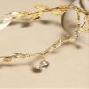 BABEYOND Crystal Leaf Wedding Diadem Headband Bridal Bridesmaid Forehead Band Rhinestone Bridal Tiara Crown with Gift Box, Gold, One size view 3