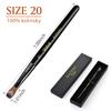 Yasterd Acrylic Nail Brush 100% Kolinsky Acrylic Brushes for Nails Size 20 Oval Crimped Shaped Nail Brushes for Acrylic Application Black Wood Handle Professional Nail Art Powder Brush Manicure Tool view 3