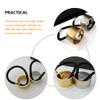 LALAFINA 2pcs Punk Metallic Elastic Hair Ties for Women and Girls Reflective Mirror Finish Ponytail Holders Comfortable Bands for Daily Wear Sports and Parties view 2