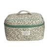 Juoxeepy Cotton Makeup Bag Large Travel Cosmetic Bag Quilted Cosmetic Pouch Coquette Aesthetic Floral Toiletry Bag view 1