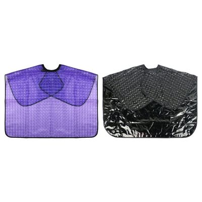 FOMIYES Hair Cutting Salon Cape Set Shampoo Capes Waterproof Black Purple for Professionals
