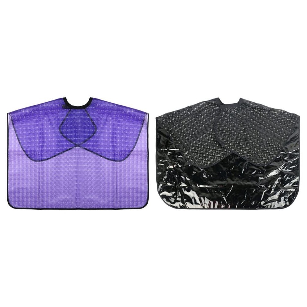FOMIYES Hair Cutting Salon Cape Set Shampoo Capes Waterproof Black Purple for Professionals
