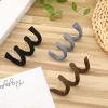 6 Pieces Iron Wire Embedded Hair Ties Dreadlocks Hair Ties for Women & Men Christmas Spiral Lock Hairs Tie Bendable Holders for Thick Curly Hairs(Black, Gray, Brown) view 3