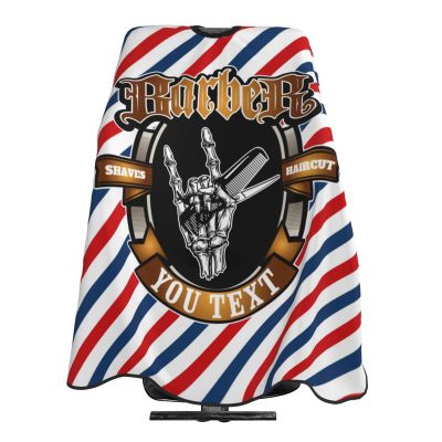 Custom Barbershop Haircut Shaves Barber Cape for Men Women, Personalized Text Logo Salon Haircut Cape, Customized Hair Cutting Cape Hairdressing Apron for Home Salon Barbershop